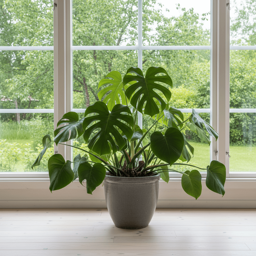 Monstera deliciosa – klättrare för ljusa inomhusrum
