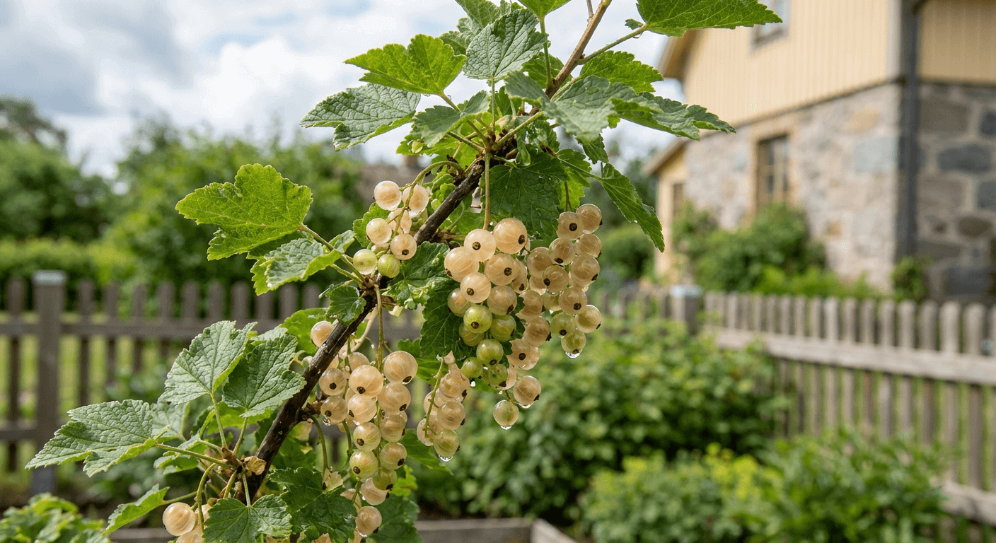 Vit vinbär 'White Pearl' – söta bär från egen buske