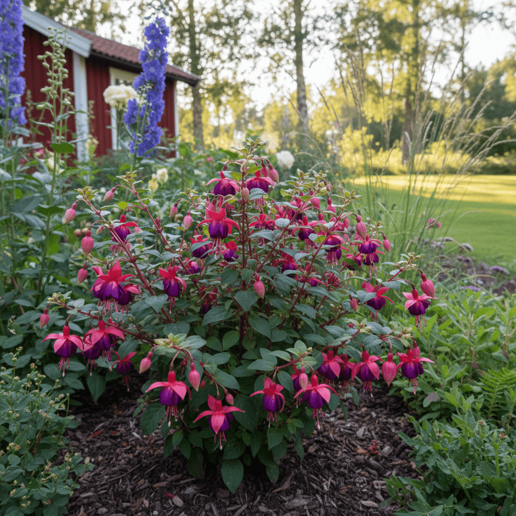 Fuchsia magellanica – Häckfuchsia för sommarblomning