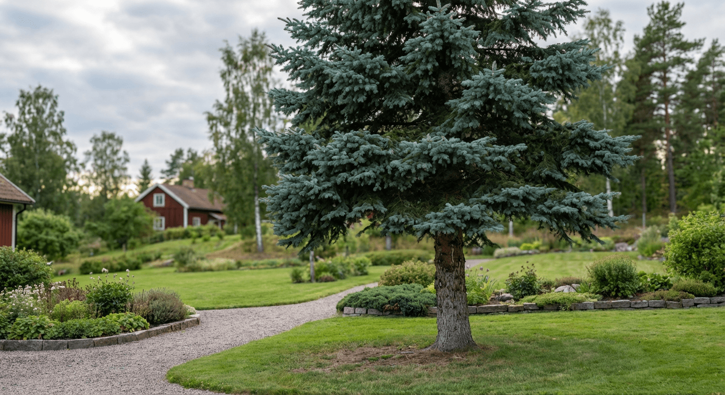 Blågran 'Glauca' – silverblå barrväxt