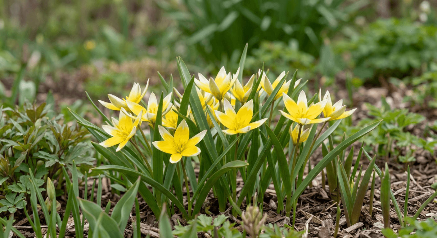 Glansstjärntulpan – tidig gul vårblommare
