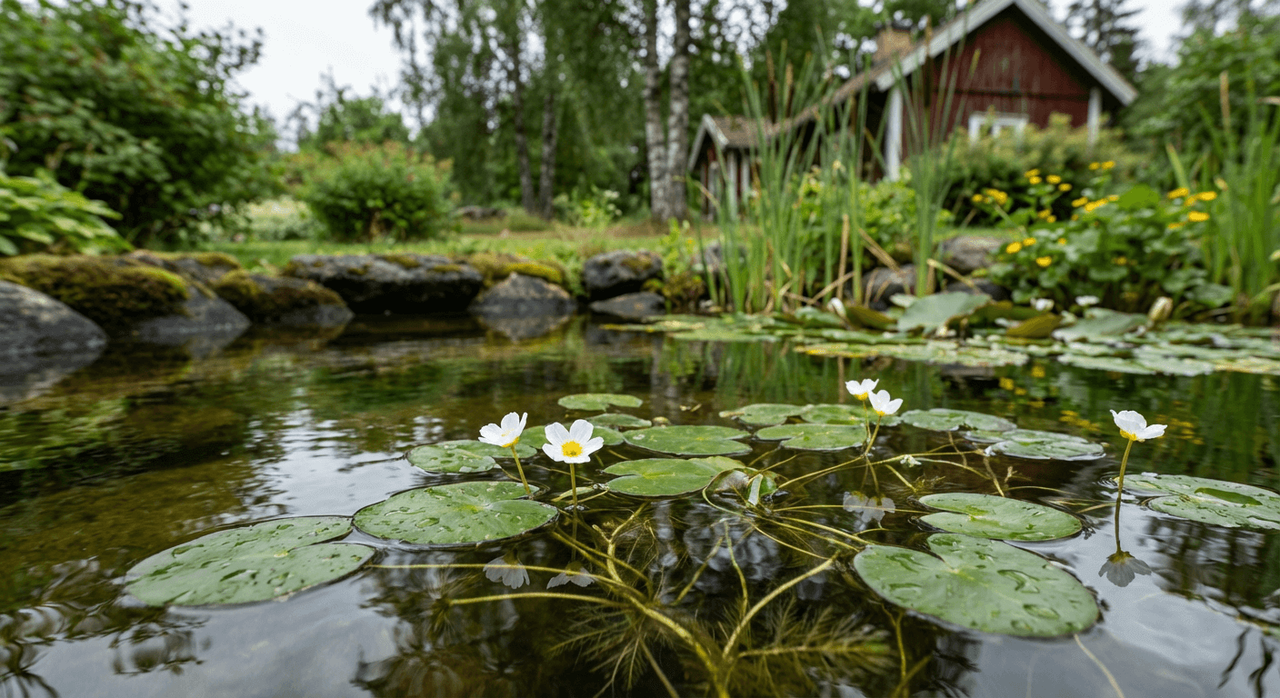 Dyblad – flytande vattenväxt för dammen