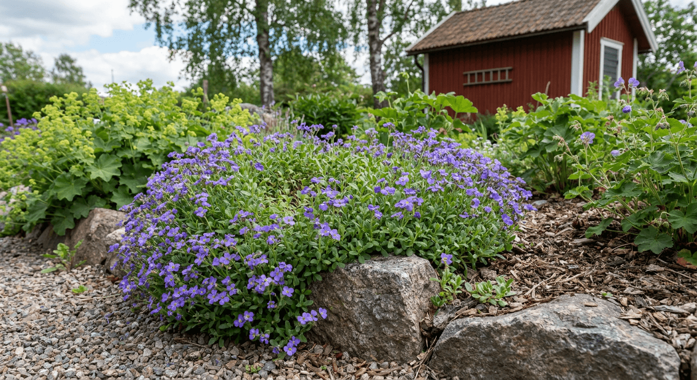 Aubrietia – vårblommande stenpartiväxt