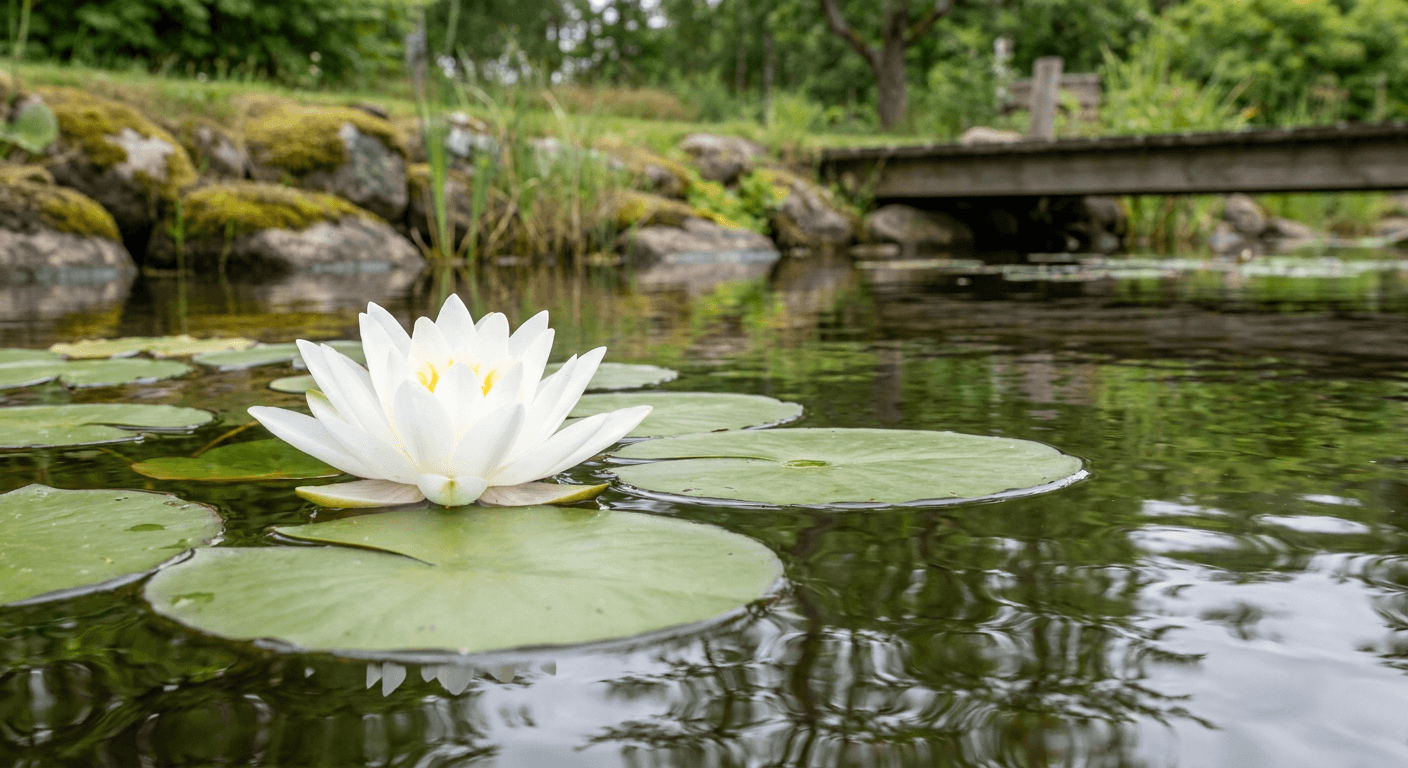 Näckros 'Gonnere' – snövita, fyllda blommor för dammen