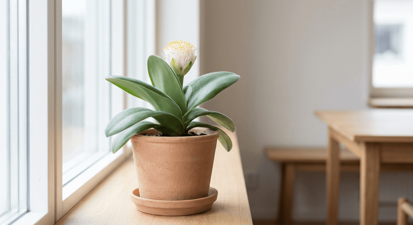 Elefanttunga – vit blomväxt från Sydafrika