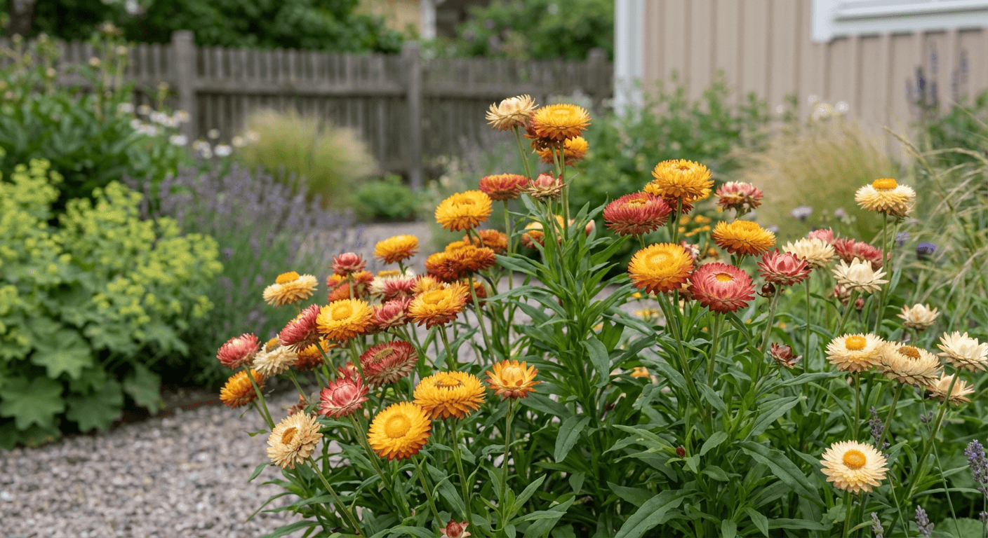 Rabatteternell – papperslika blommor för torkning