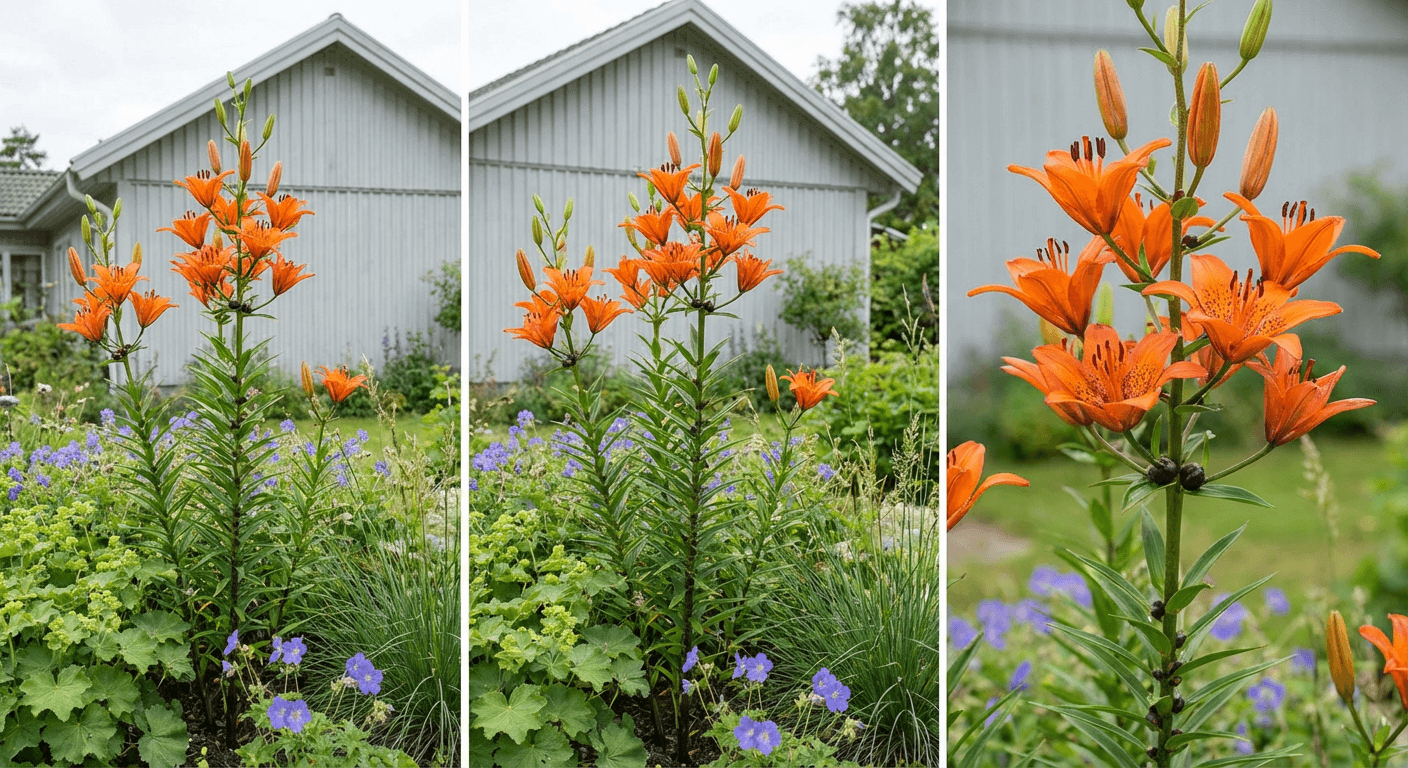 Brandlilja – orange sommarblommare för solig rabatt
