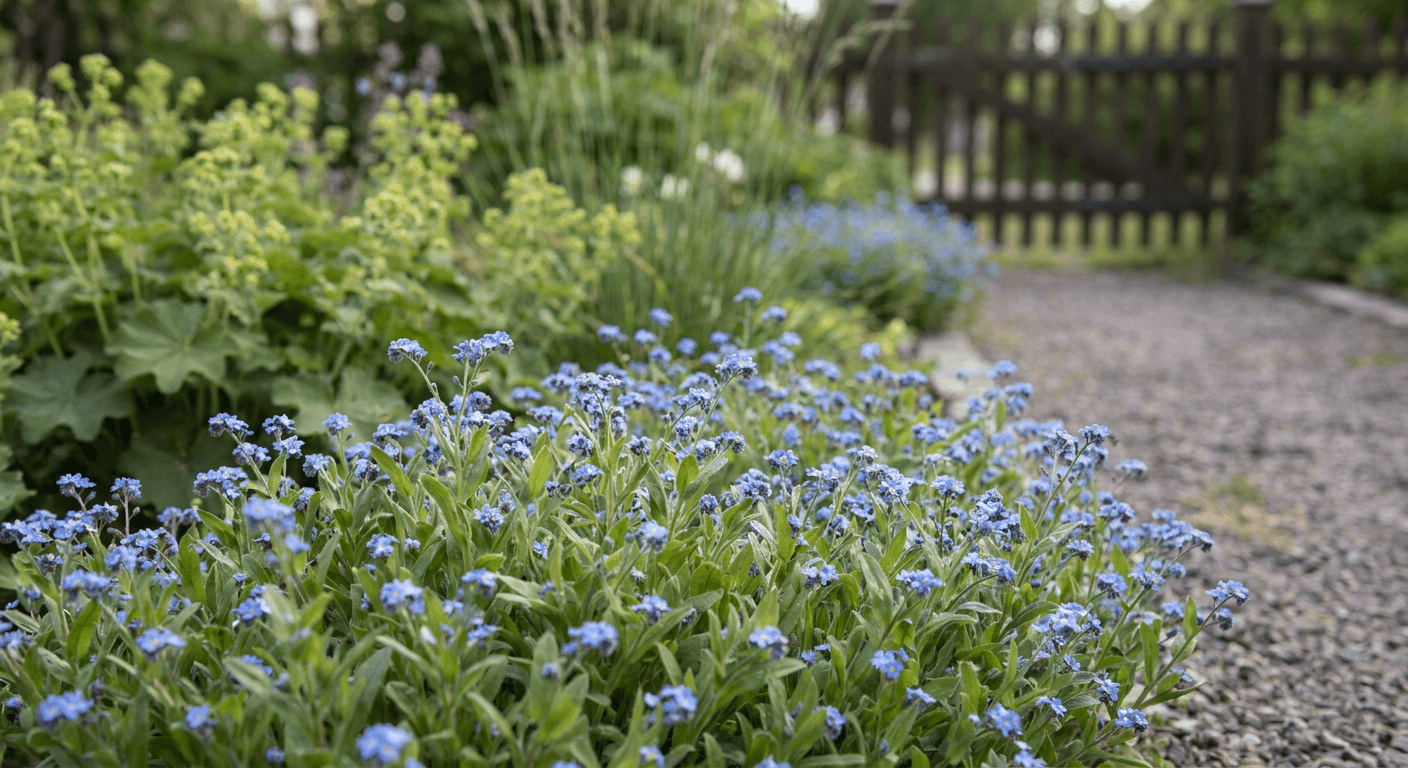 Förgätmigej 'Blue Ball' – tidigblommande intensivt blå matta