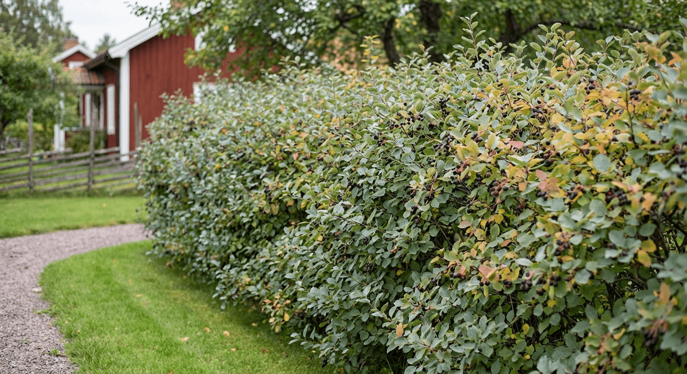 Häggmispel – friväxande häck med vita blommor och ätliga bär