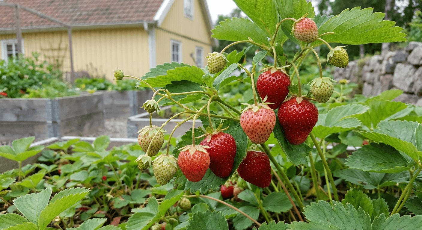 Trädgårdsjordgubbe – odla söta bär från våren
