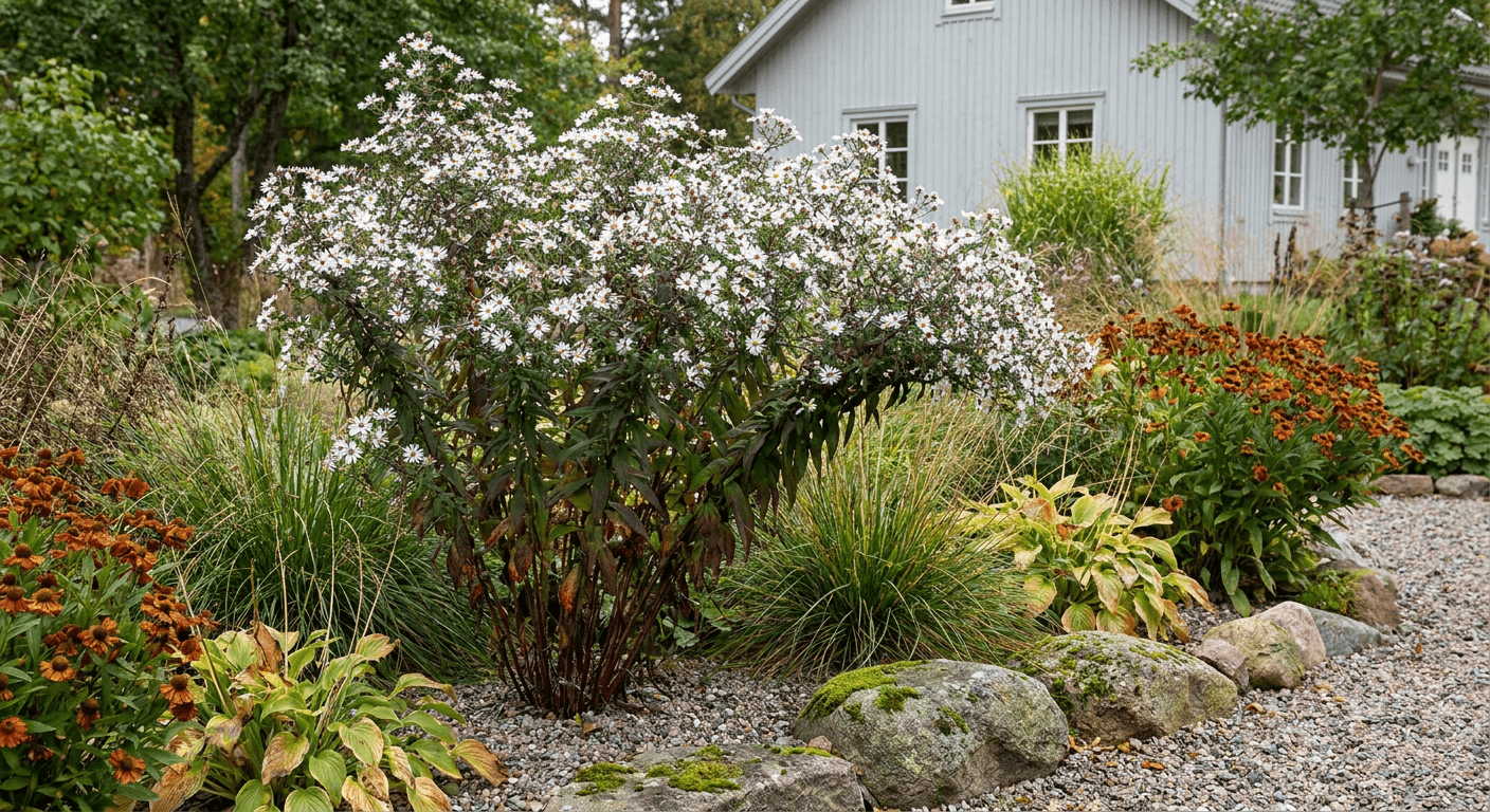 Amerikansk höstaster – blomning från augusti till oktober