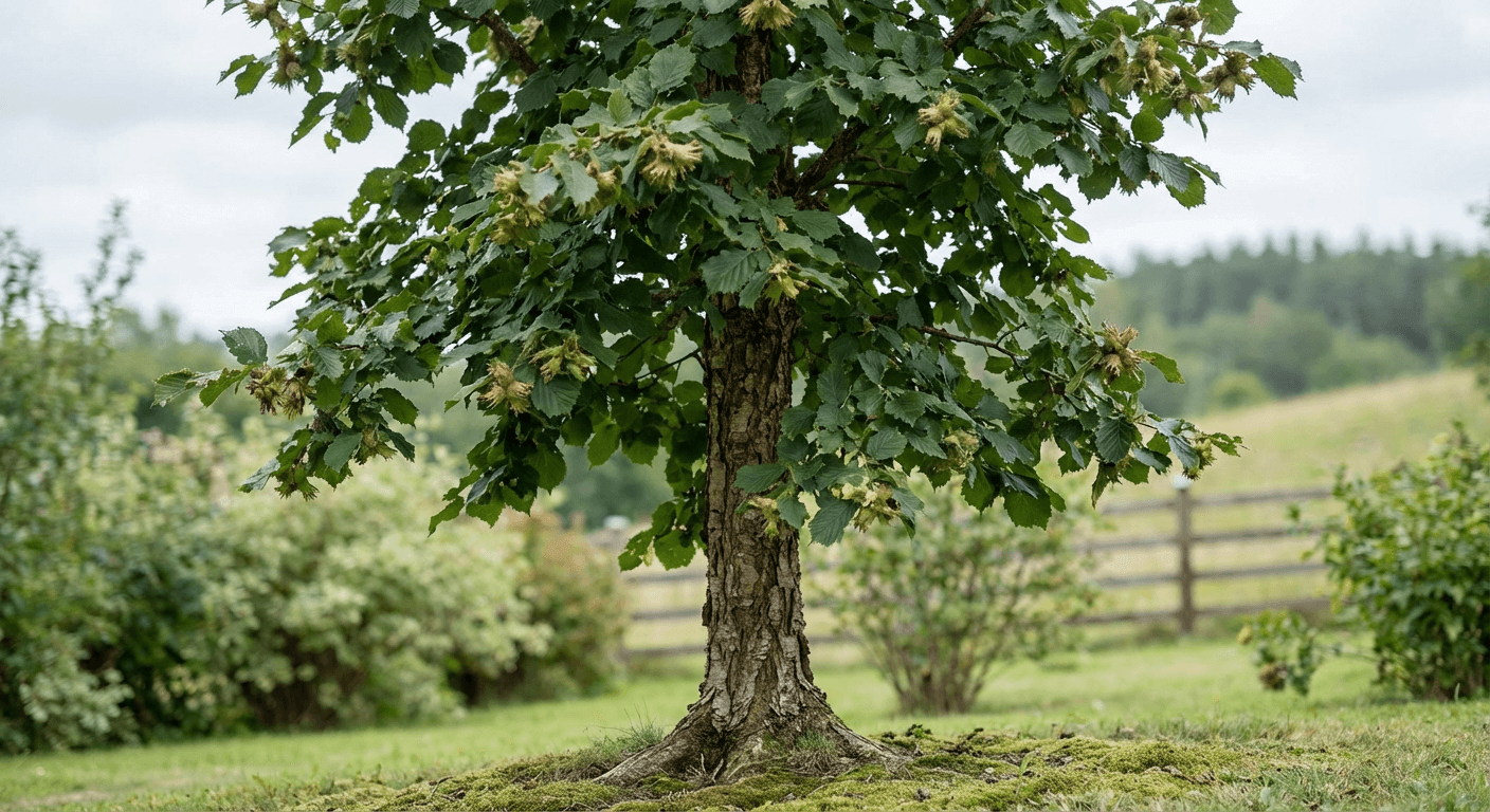 Turkisk hassel – korkbark och vårblomning