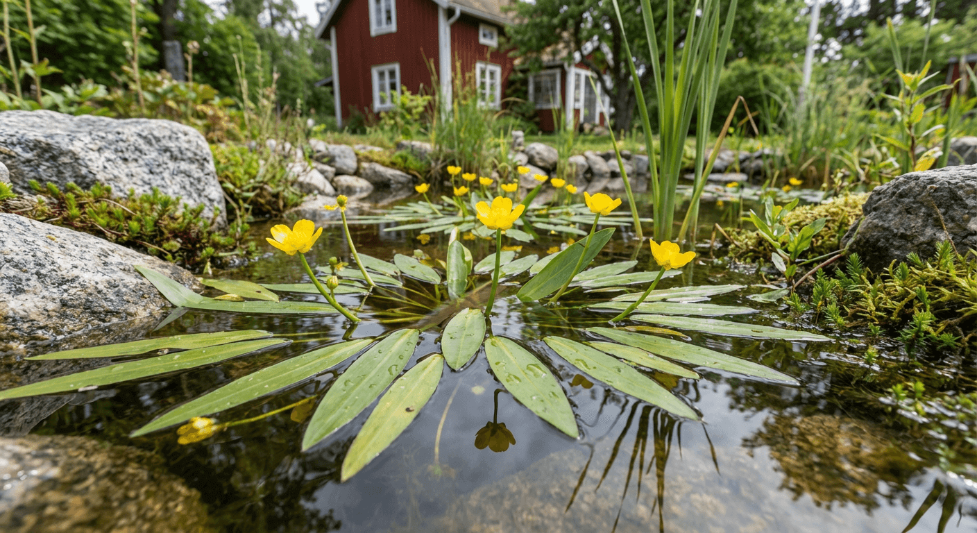 Sjöranunkel – gula blommor för dammar och våtzoner