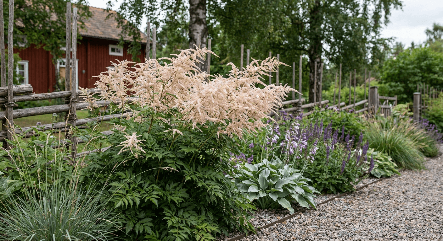 Fjäderastilbe – luftiga plymer för skuggiga lägen