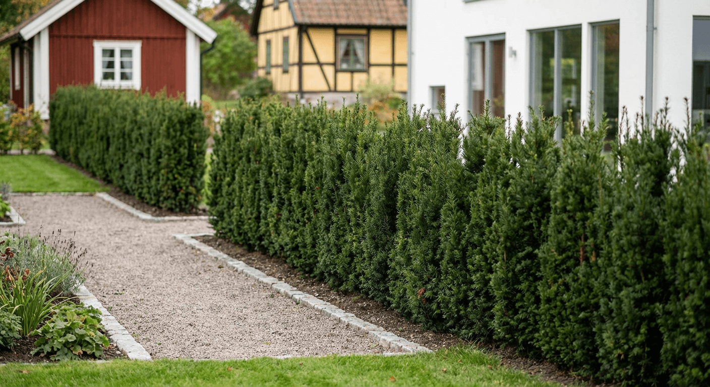 Pelaridegran – långsamväxande häck för formella trädgårdar