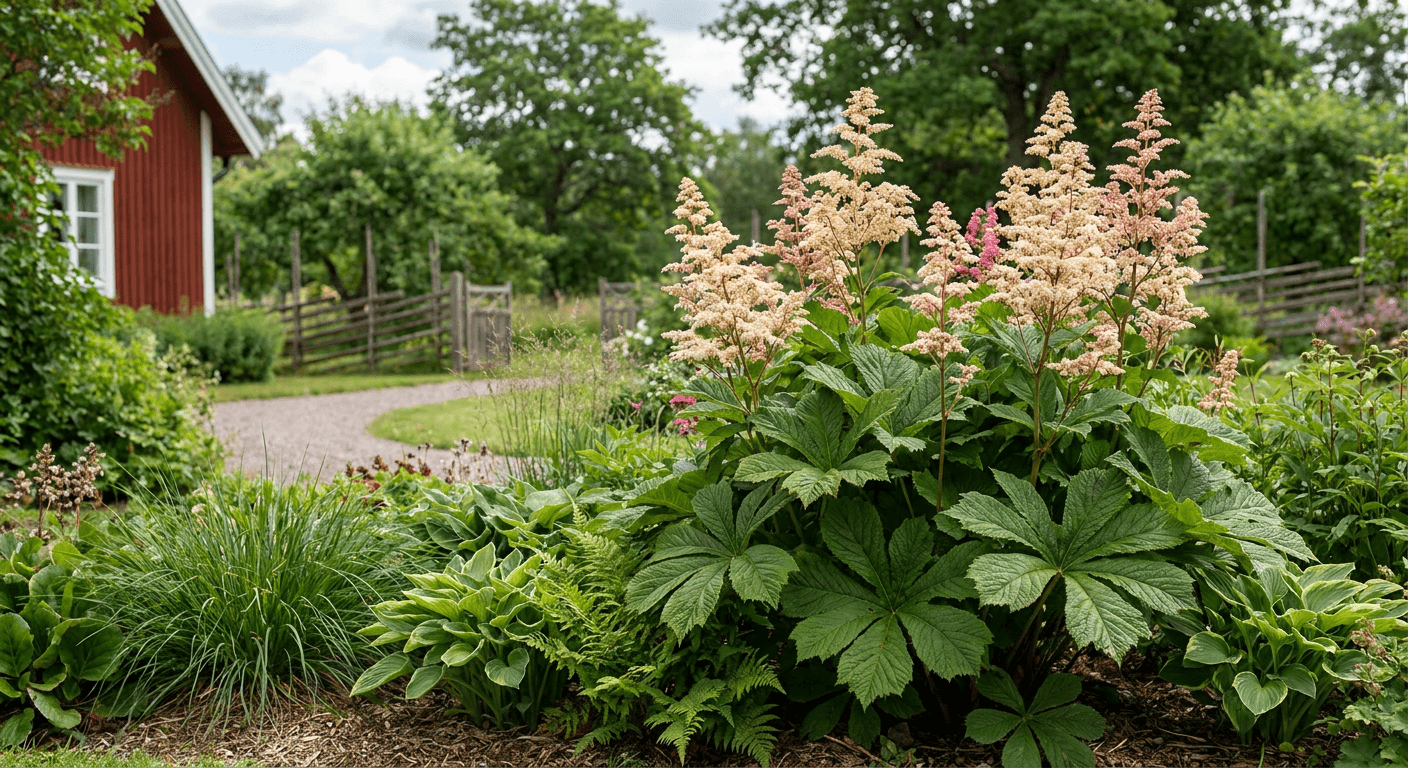Fingerrodgersia – storbladig perenn för fuktiga lägen