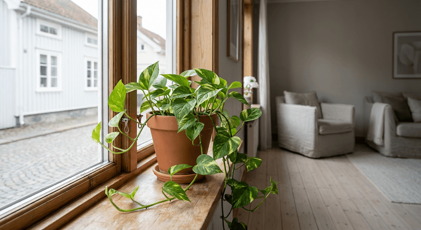 Gullranka – marmorerade blad inomhus
