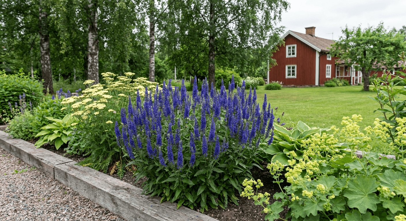 Praktveronika – blå blomspiror för soliga rabatter