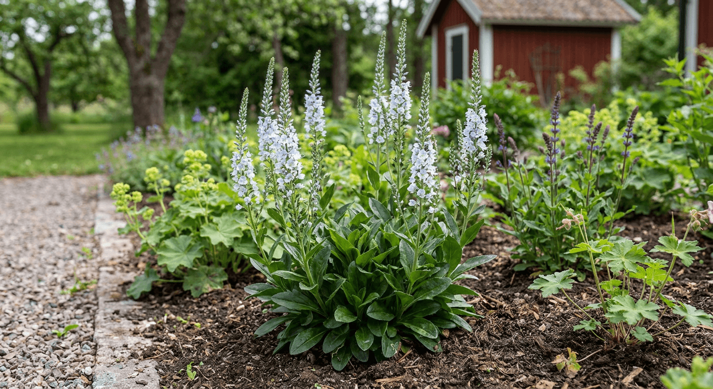 Porslinsveronika – himmelsblå blommor för soliga rabatter