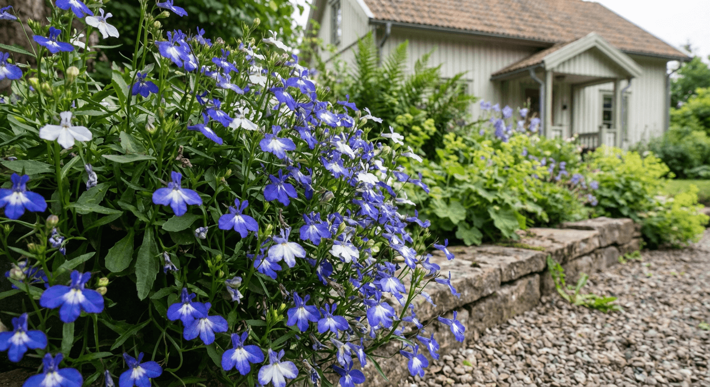 Hänglobelia – blå kaskader för amplar