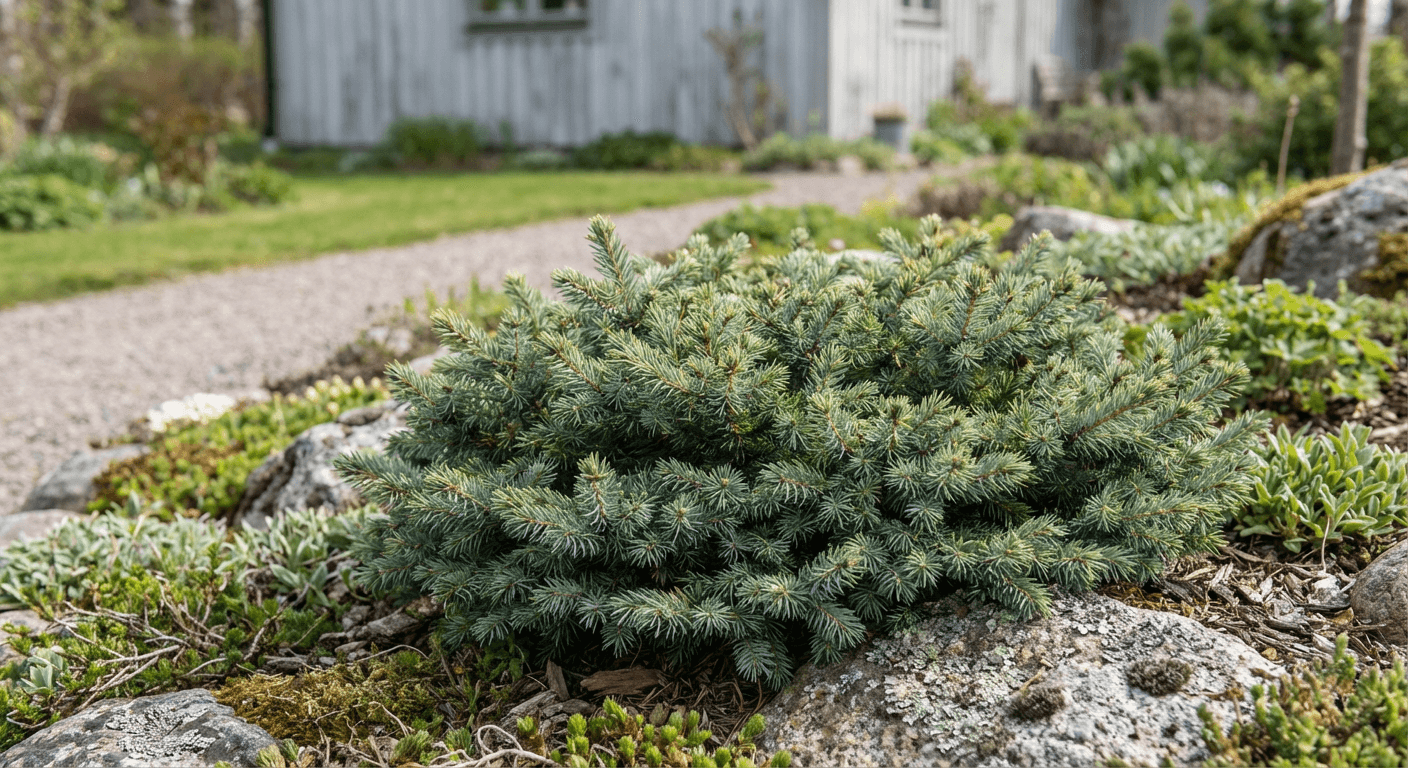 Echiniformis-gran – långsamväxande dvärggran för stenpartier