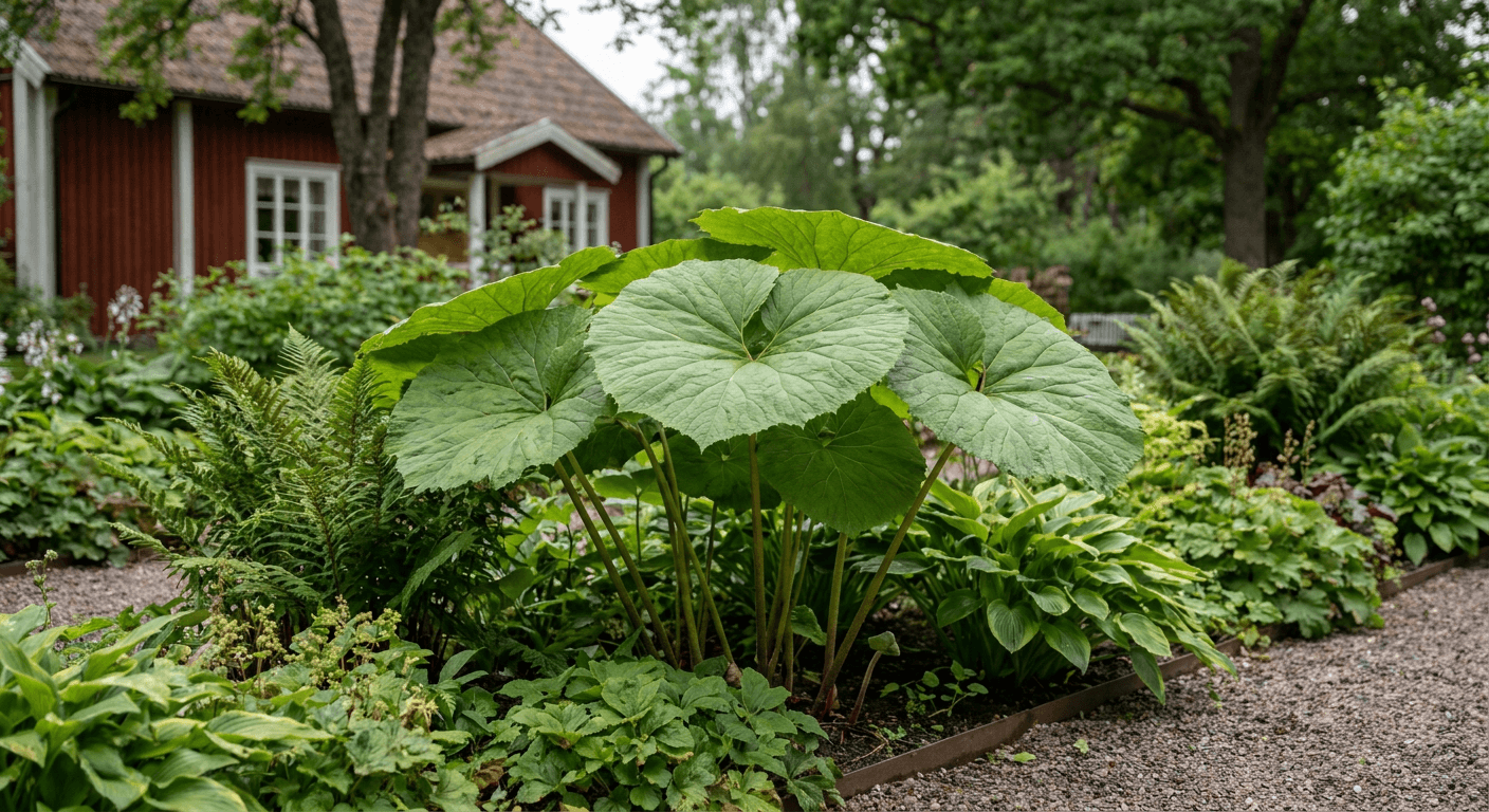 Parasollblad – stora blad för fuktiga skugglägen