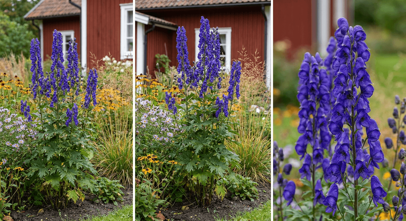 Stormhatt 'Spark's Variety' – blålila perenn för hög- och sensommar