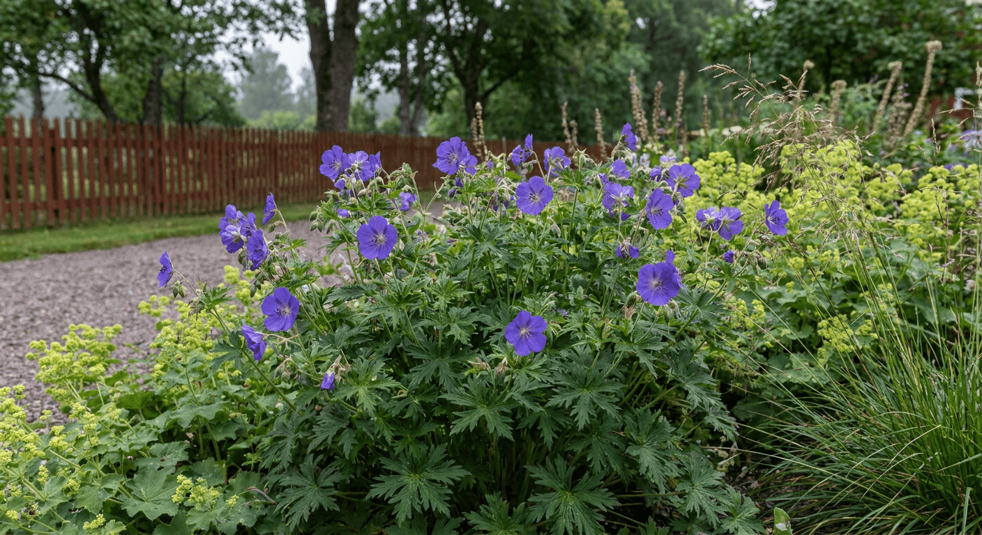 Kashmirnäva – silvriga blad och vita blommor