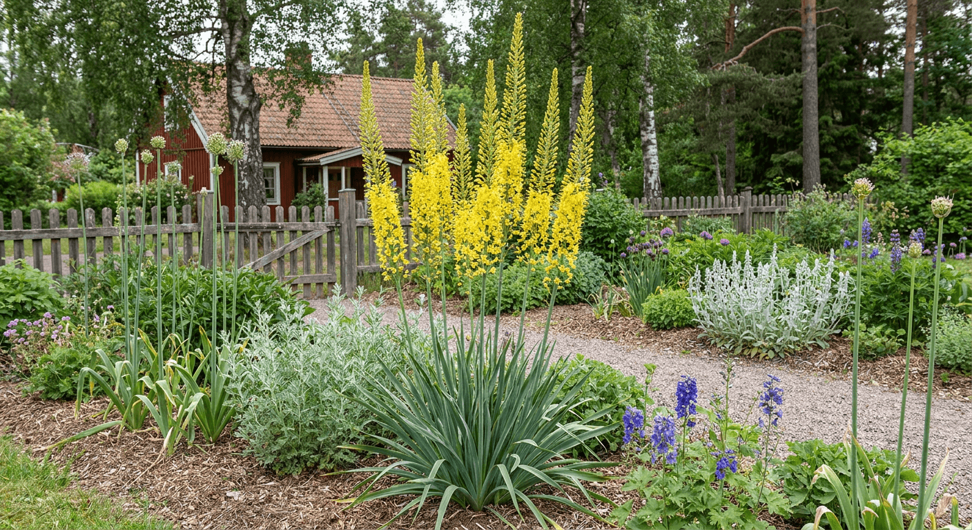 Gul stäpplilja – höga solgula blomstänglar