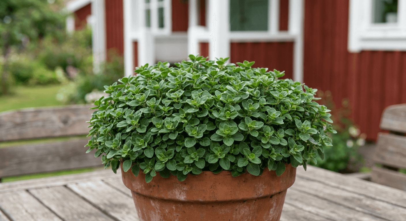 Kryddmejram 'Compactum' – aromatisk marktäckare med intensiv smak