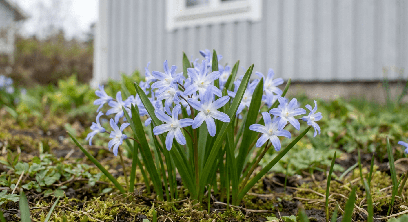 Vårstjärna – himmelsblå vårblommor för soliga mattor