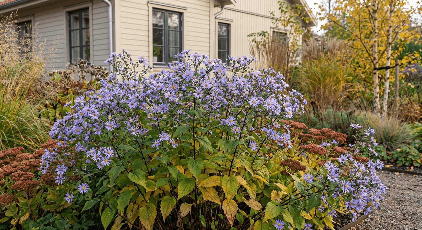 Höstaster 'Bluebird' – blåvioletta höstblommor