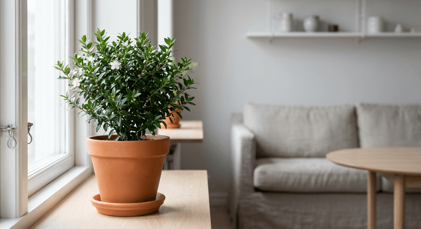 Myrten – doftande krukväxt med vita sommarblomnor