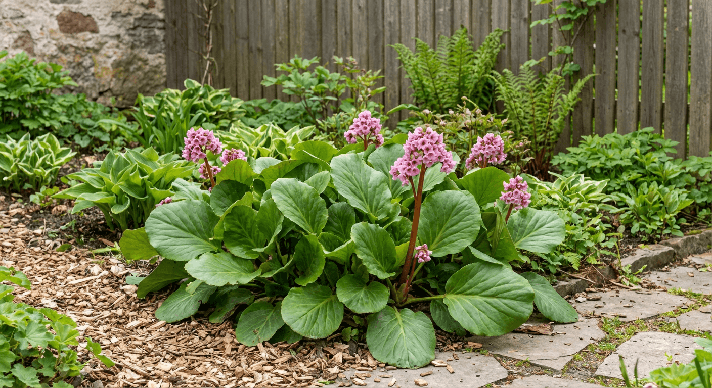 Hjärtbergenia – vintergröna blad året runt