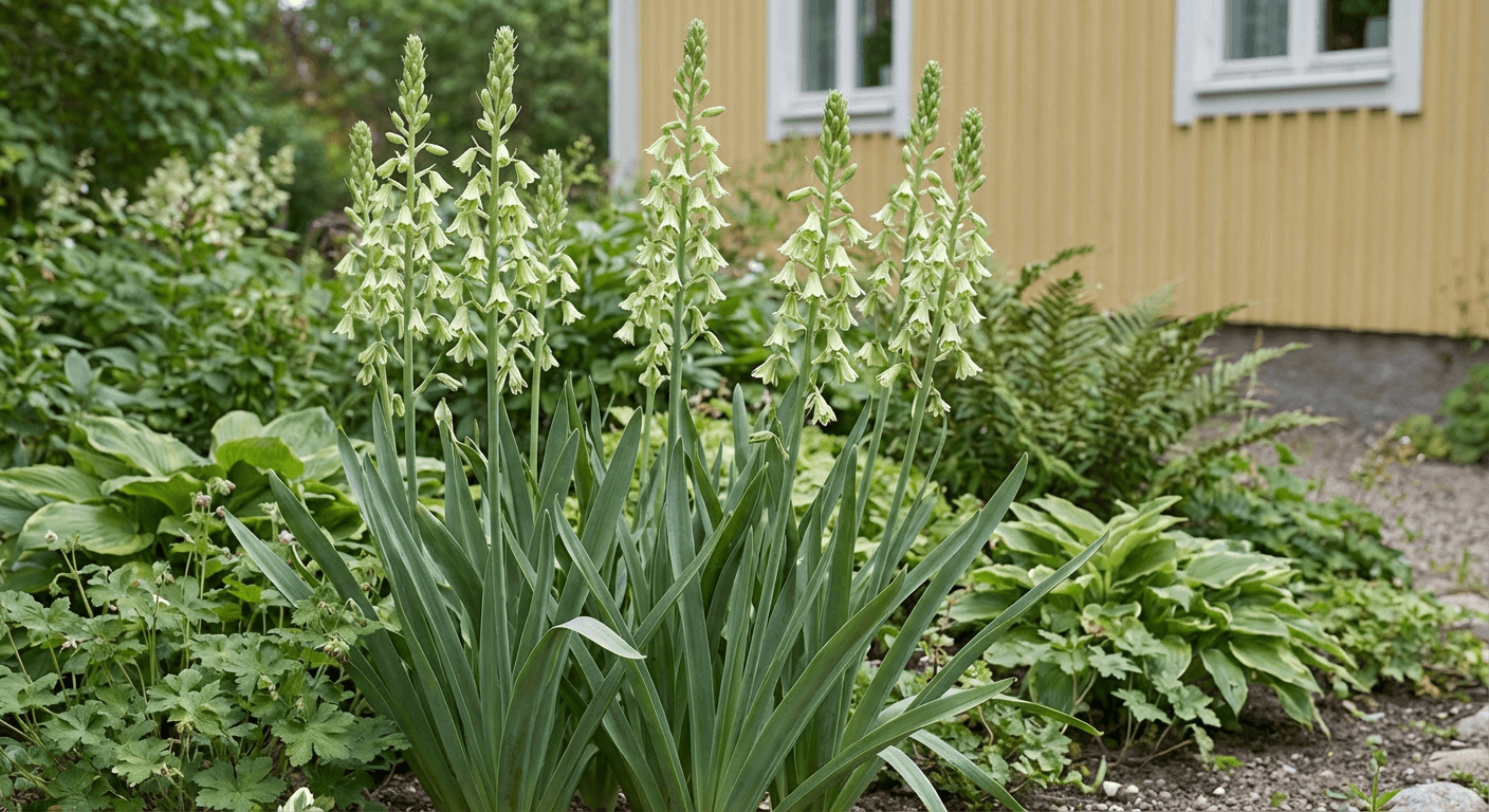 Grön Kaphyacint i kruka – grönvita sommarblomster
