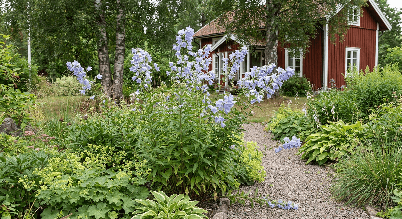Mjölkklocka – höga klasar med vita till lila blommor