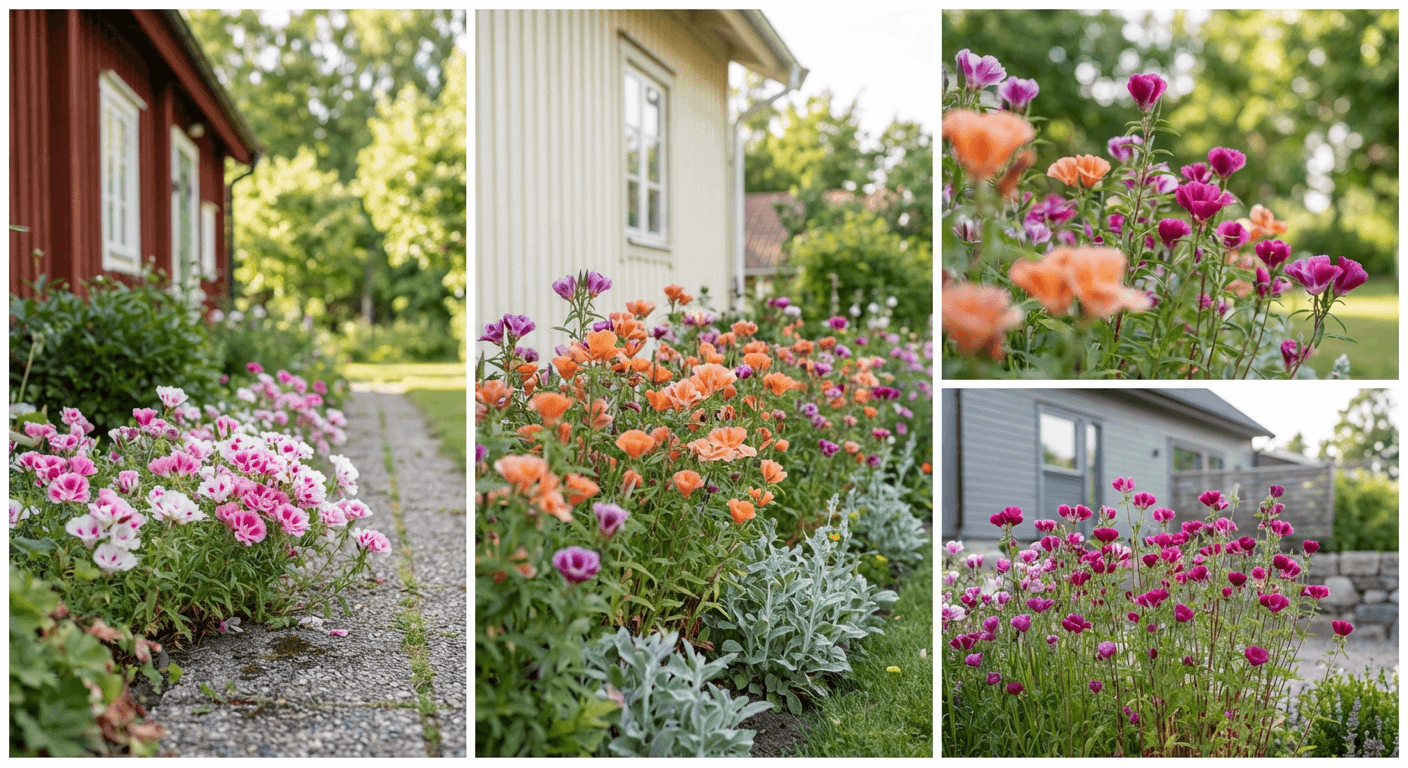 Atlasblomma – ettårig sommarblomma med silkeslena blommor