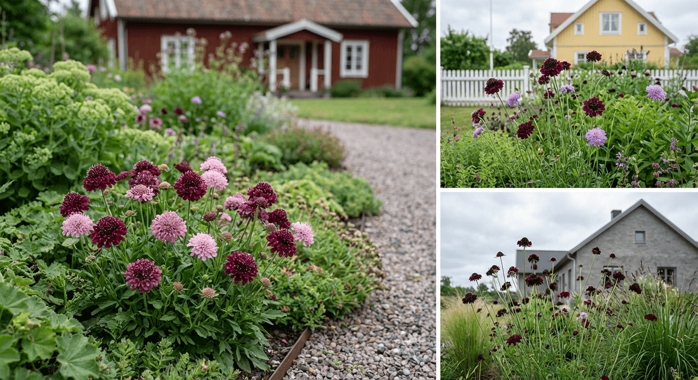 Praktvädd – purpurfärgad sommarblomma för fjärilar