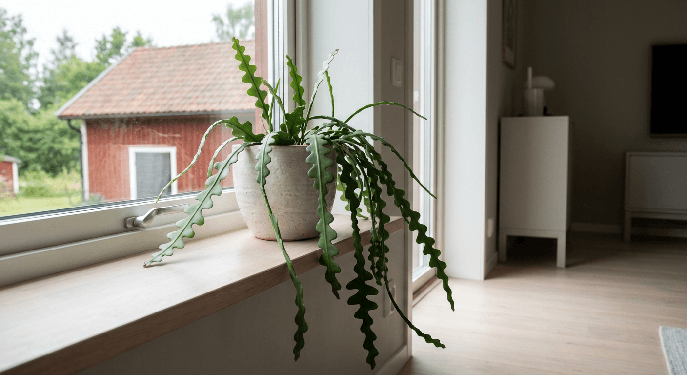 Fiskbenskaktus – sicksack-formade blad och doftande nattblommor