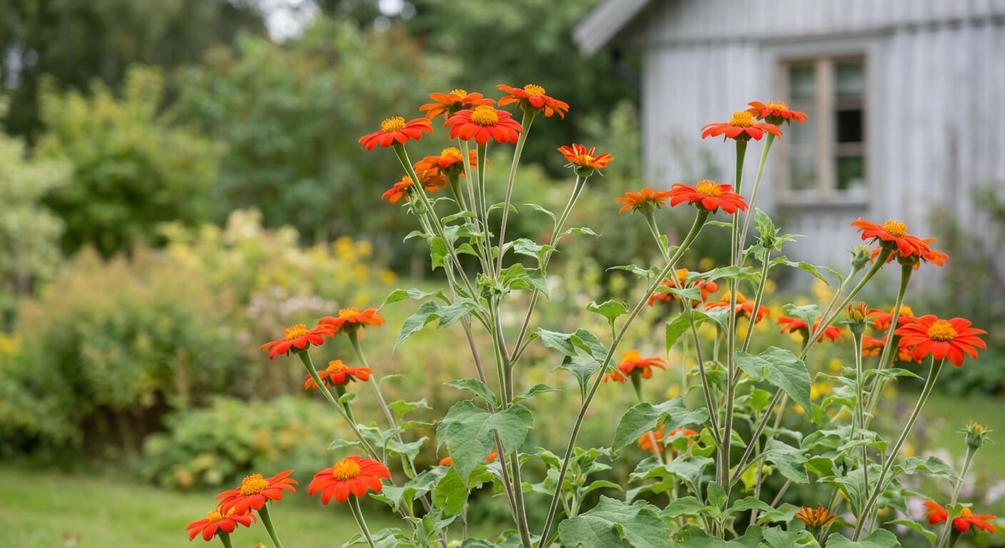 Mexikansk solros – orange sommarblomma för soliga lägen