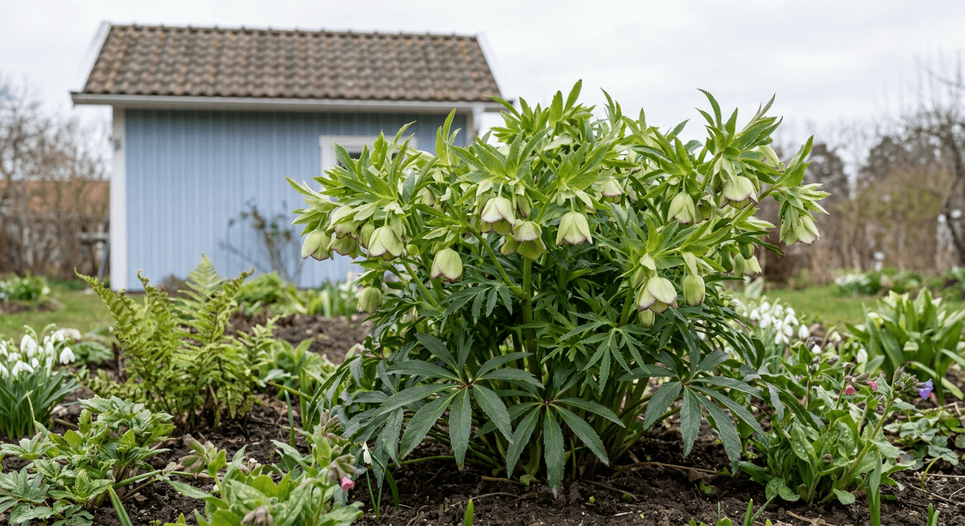 Klockjulros – vintergrön perenn för skugga
