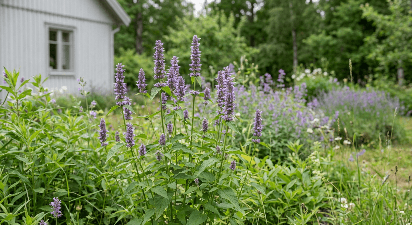 Anisisop – aromatisk kryddväxt med lila blomspiror