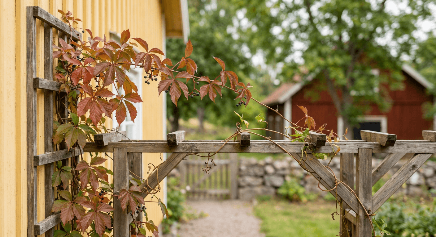Klättervildvin 'Veitchii' – klättrande väggbeklädnad med eldig höstfärg