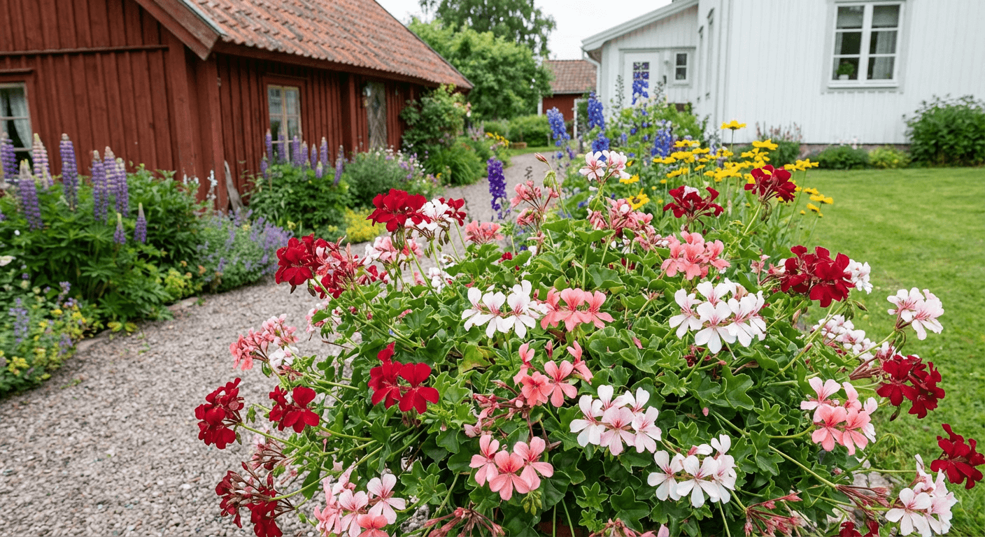 Hängpelargon – blomsterkaskader i kruka