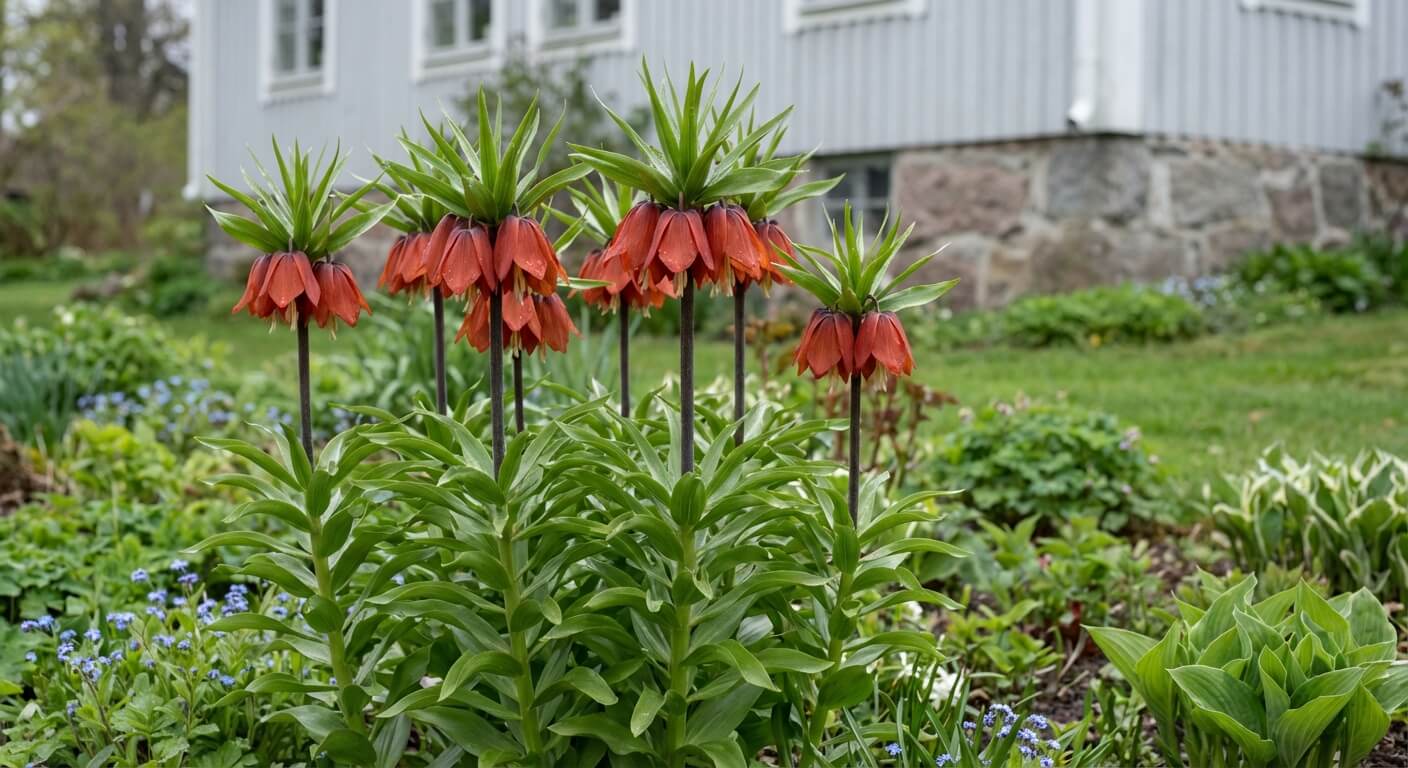 Kejsarkrona 'Rubra Maxima' – kopparröd vårblommande lökväxt