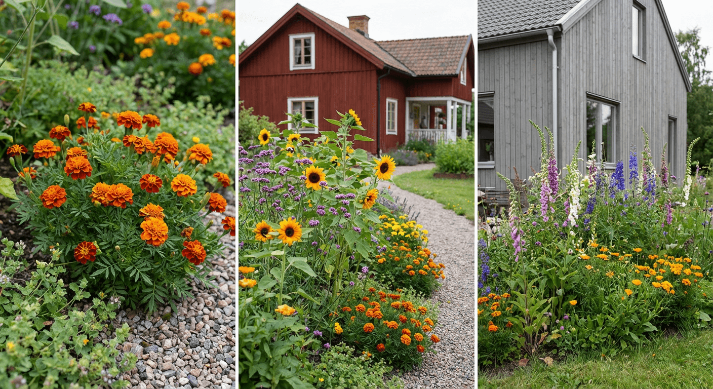 Sammetstagetes 'Orange Boy' – orangegul sommarblomma