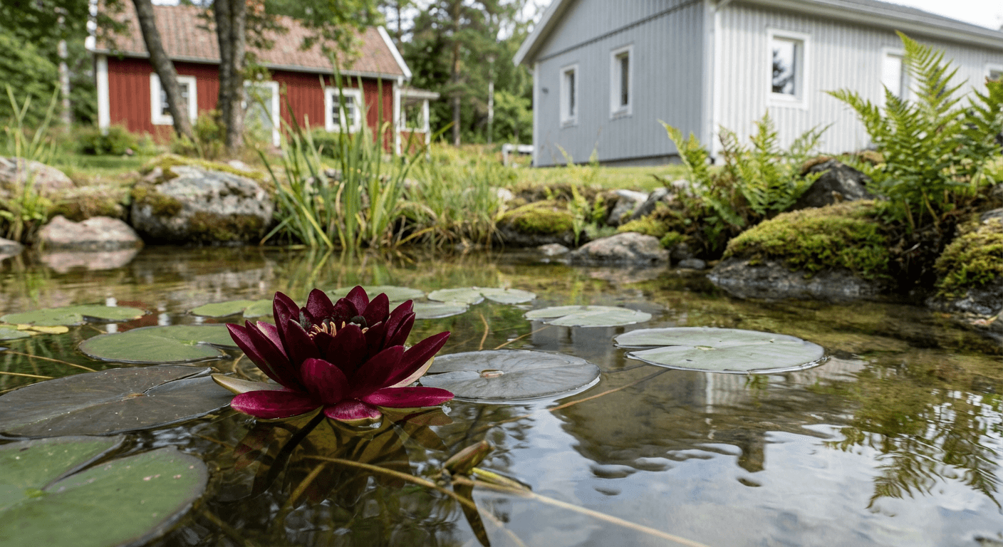 Näckros 'Black Princess' – djupröda blommor för dammen
