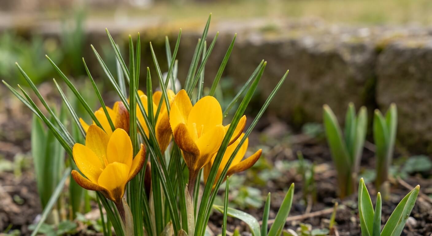 Bägarkrokus – vårens första guldgula blommare