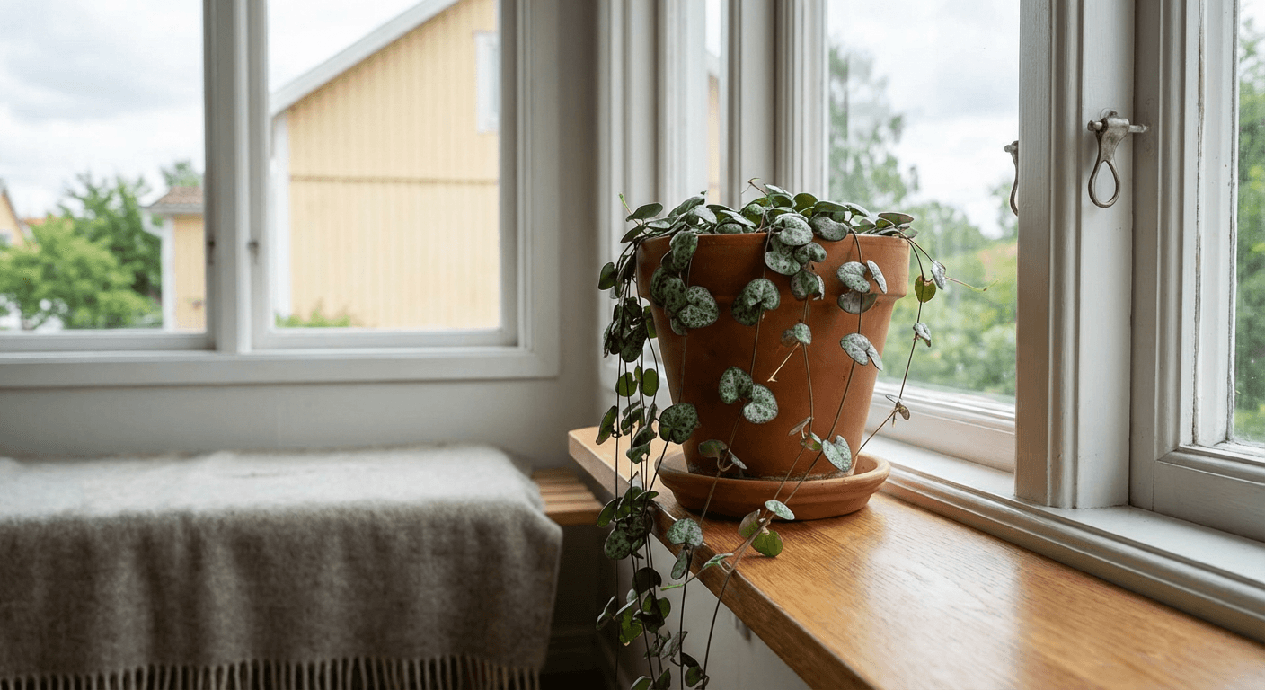 Hjärtan på tråd – rankor med hjärtformade blad