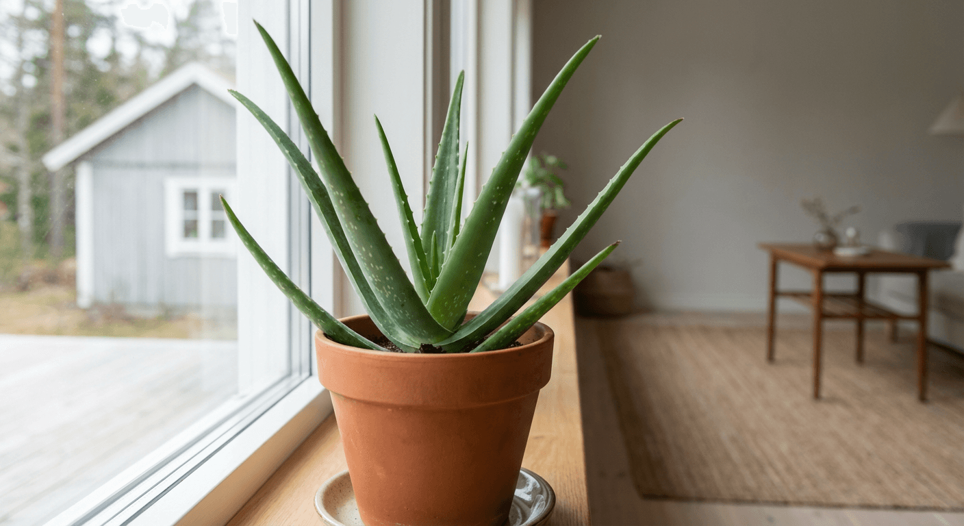 Äkta aloe – gelé och solljus i krukan